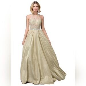 Dancing Queen Elegant Gold Gown
